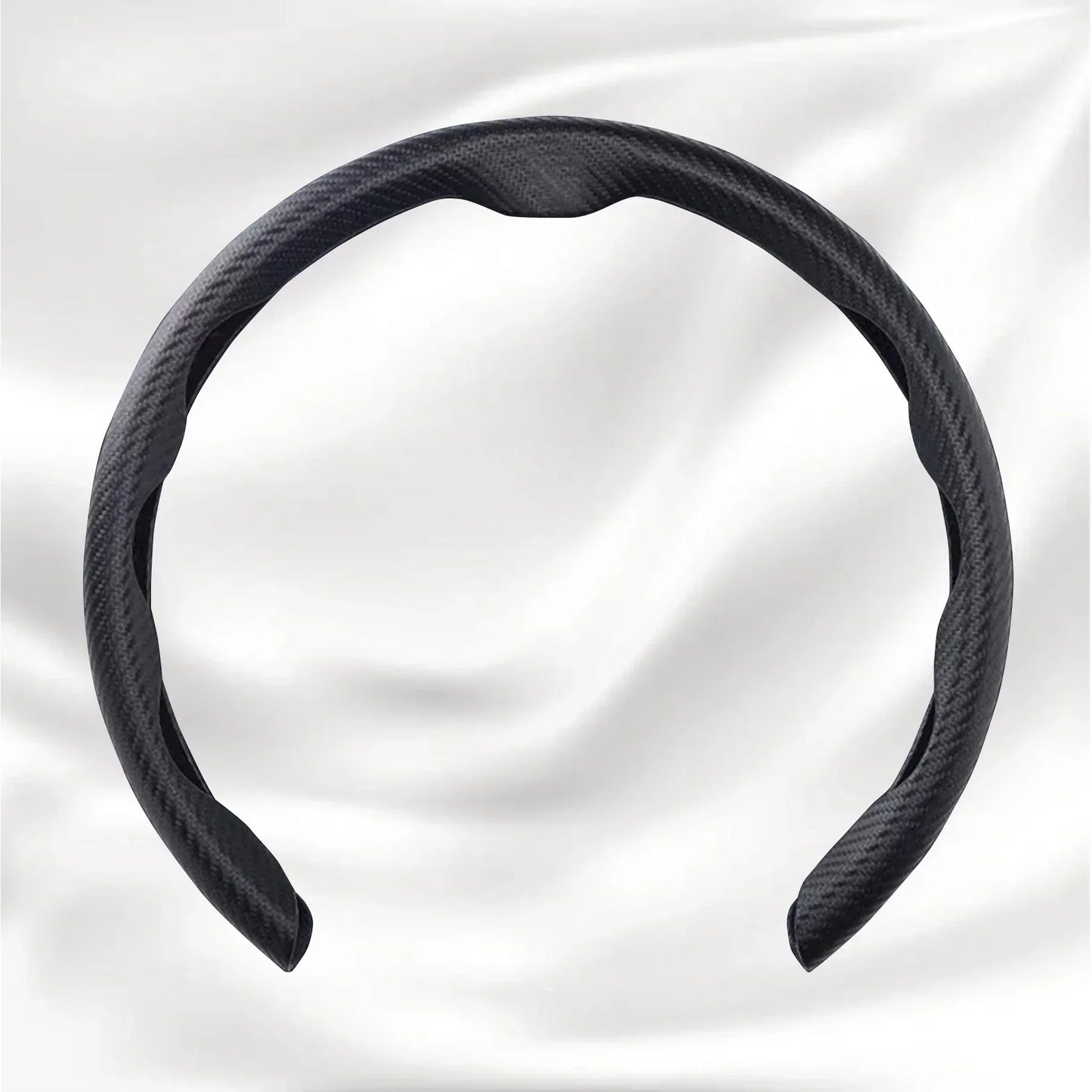 Nexi Customized Car Logo Breathable Ultra-thin 5D Leather & Carbon Car Steering Wheel Cover Universal Fit