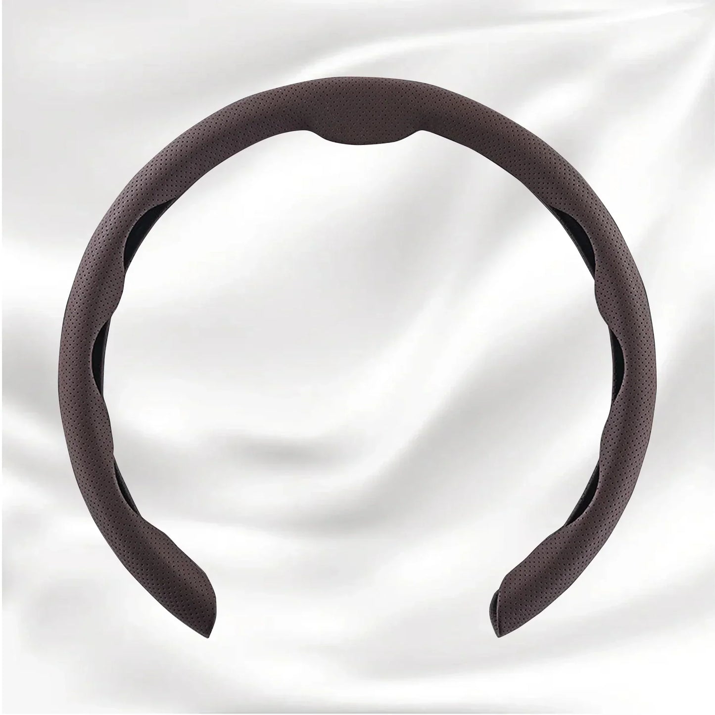 Nexi Customized Car Logo Breathable Ultra-thin 5D Leather & Carbon Car Steering Wheel Cover Universal Fit